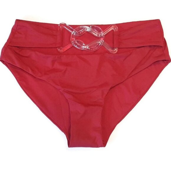 3/$20 V Del Sol Split Front Clasp Bikini Bottoms Cut Out Solid Sexy New - Picture 1 of 8